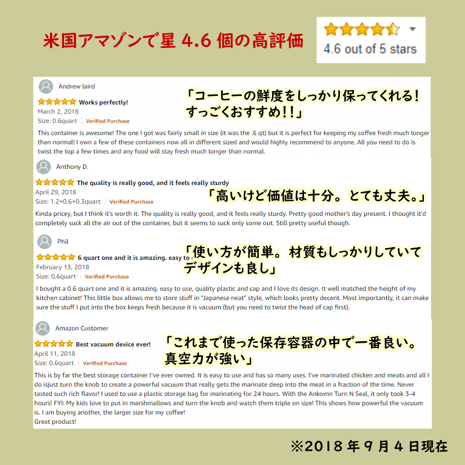 真空保存容器ターンシール_真空保存容器ターンエヌシール_レビュー_アマゾン